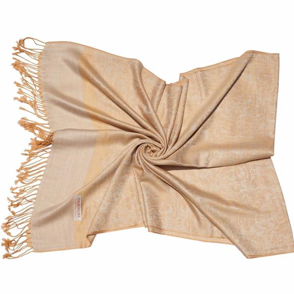 Paisley Scarf Shawl Jacquard Wrap Stole Two Tones Vintage Soft Lightweight🫵 - Picture 8 of 8